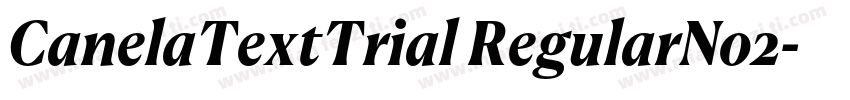 CanelaTextTrial RegularNo2字体转换